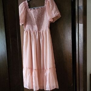 LC Lauren Conrad Pink Gingham Dress
